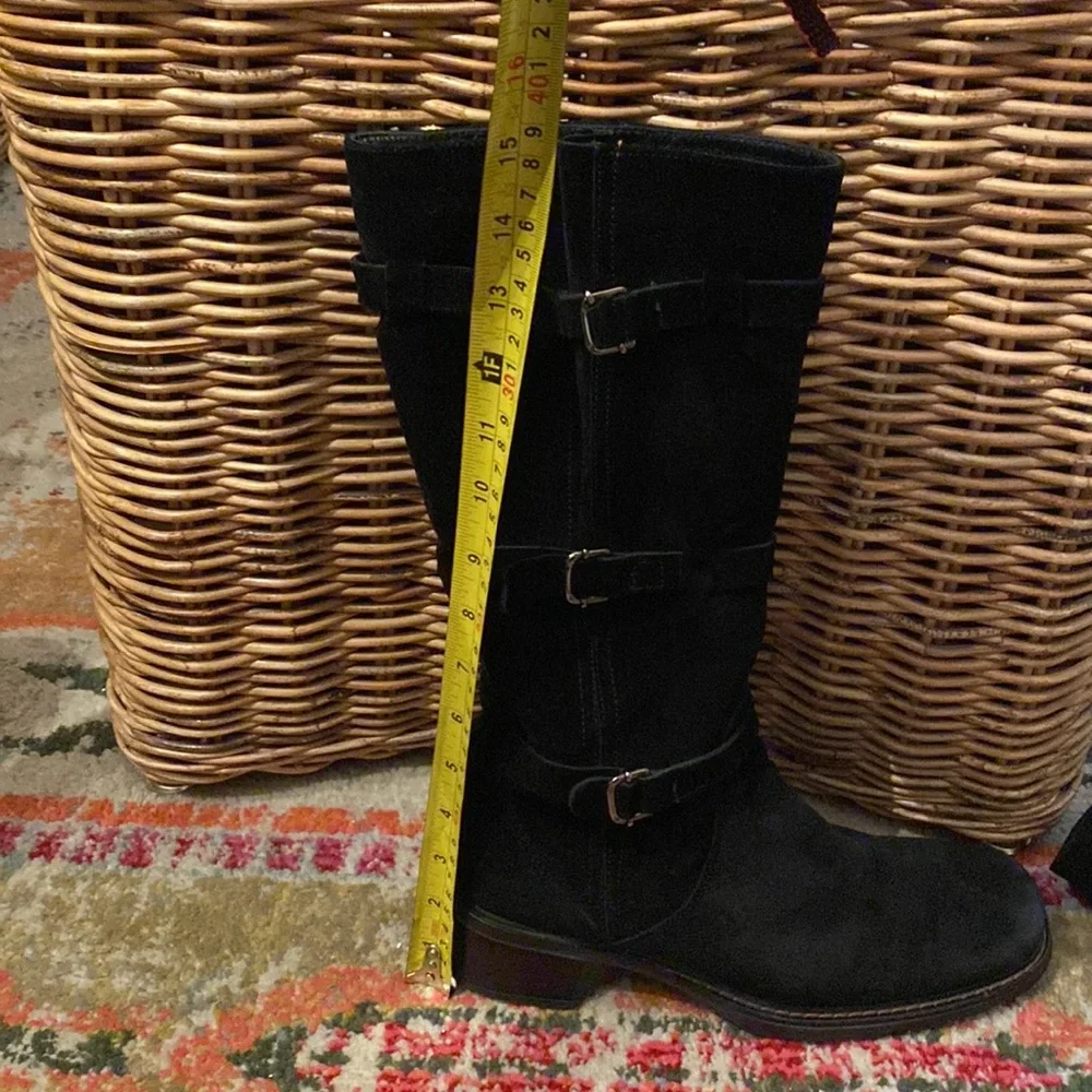 Aquatalia Suede Riding Boots Gussets $400 Sz 8.5 LAST CALL❗️ - Picture 6 of 11